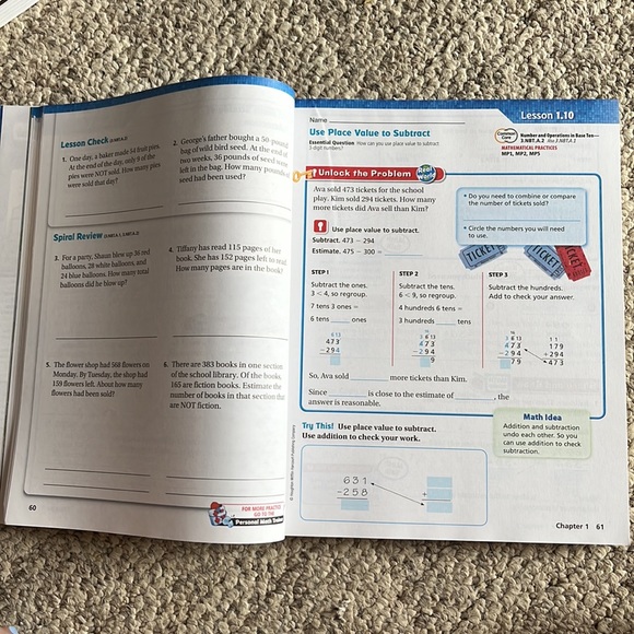 Go Math! Third Grade, Volume 1 - Picture 7 of 10